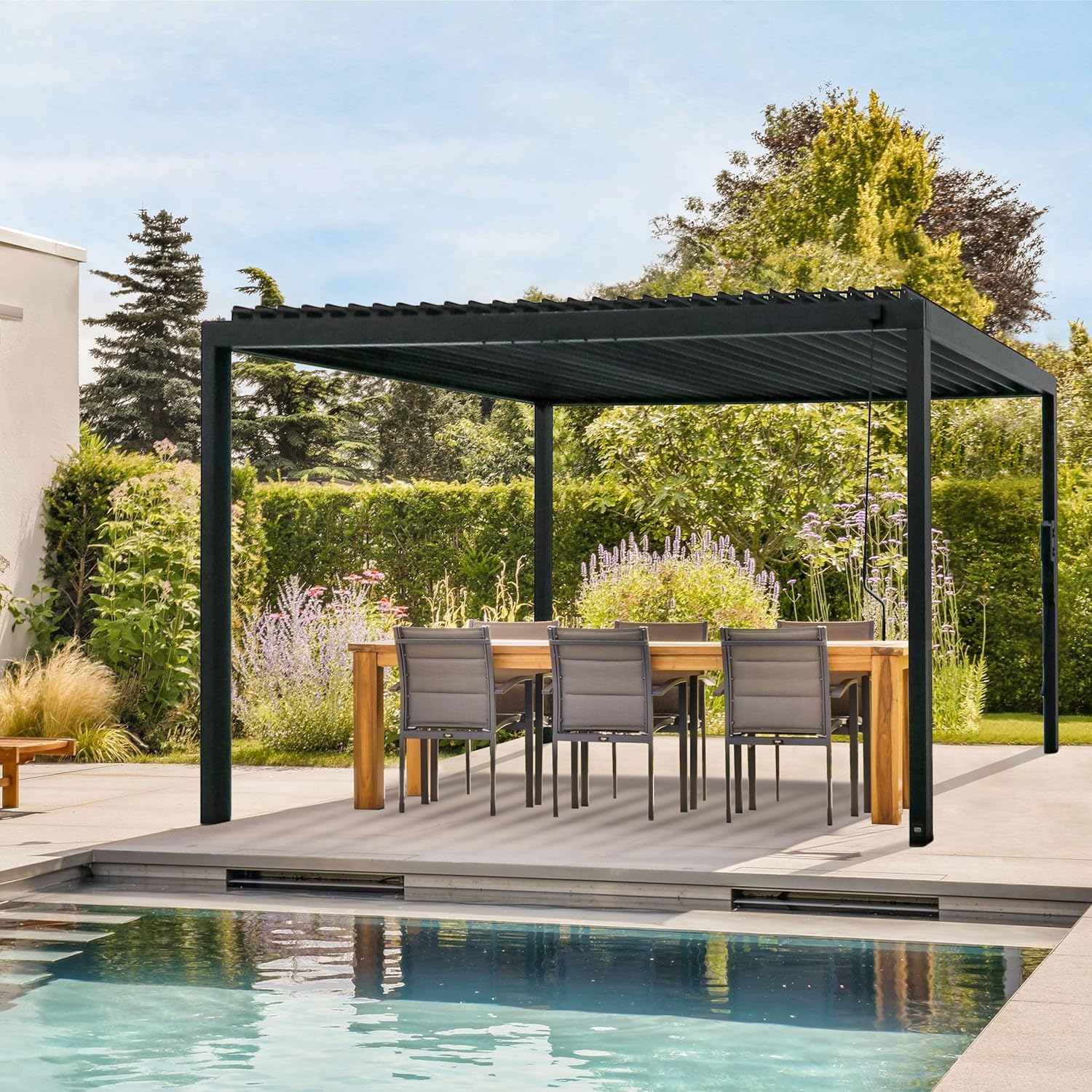 Detalle de Backyard Discovery Louvered Pergola Kit 16' x 10
