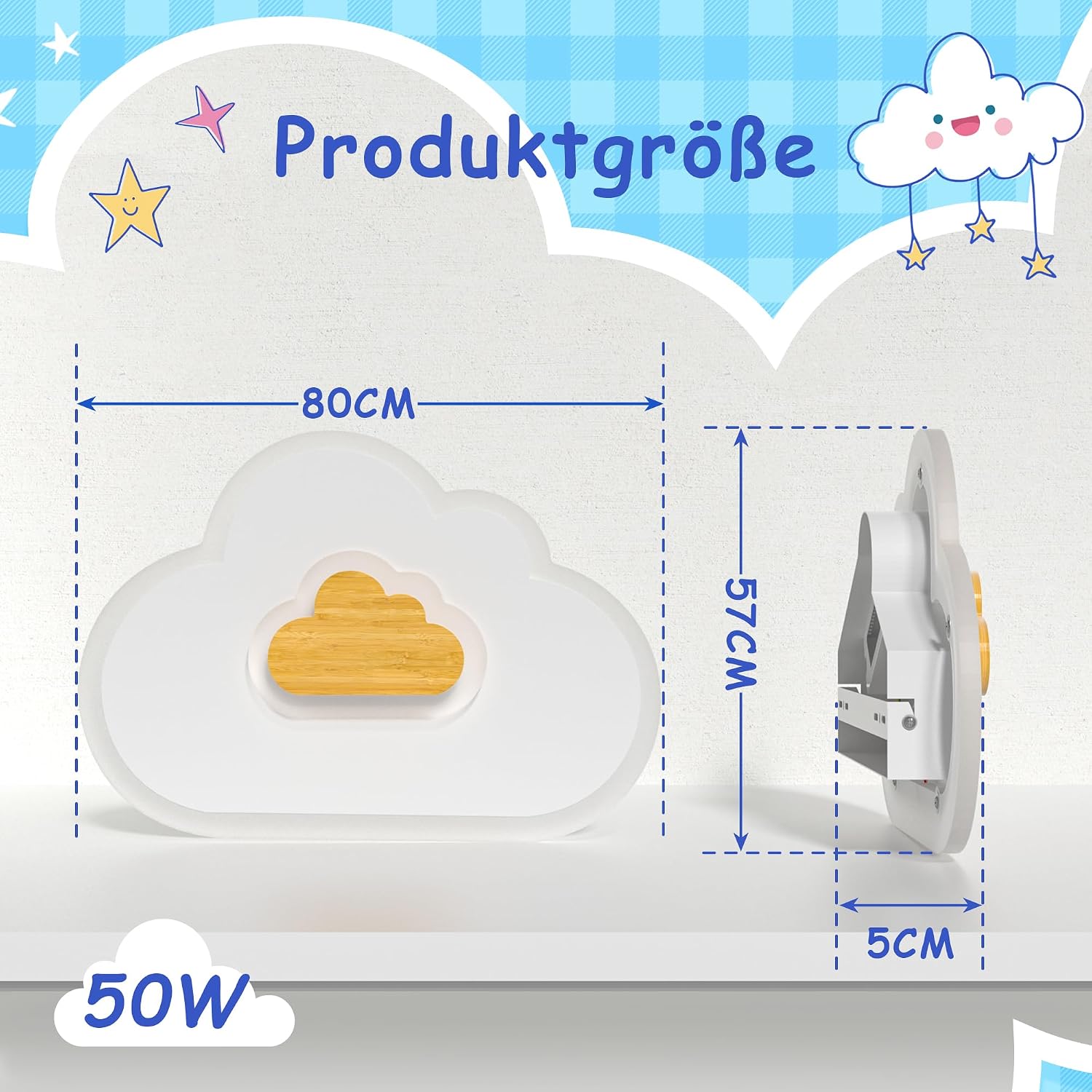 Thumbnail 4 de AOEH LED Deckenleuchte Wolke 80cm