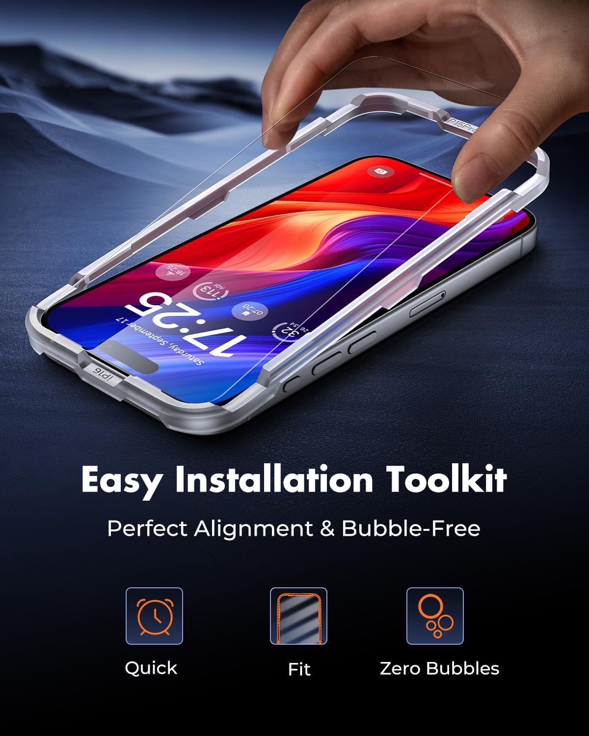 Detalle 1 de UNBREAKcable iPhone 16 2-Pack Screen Protector
