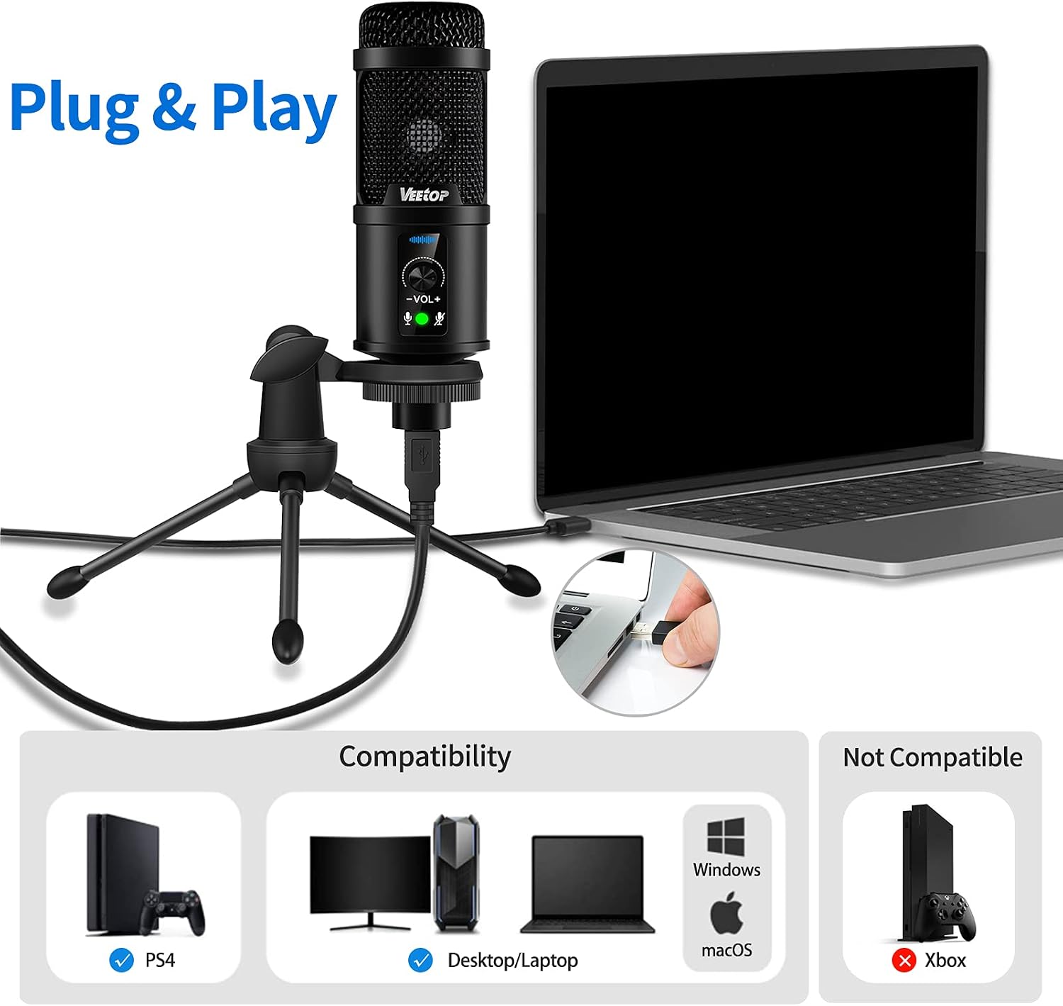 Thumbnail 6 de Veetop USB Microphone 192kHz/24bit