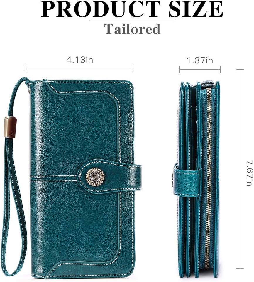 Thumbnail 3 de SENDEFN Genuine Leather RFID Wallet Purse