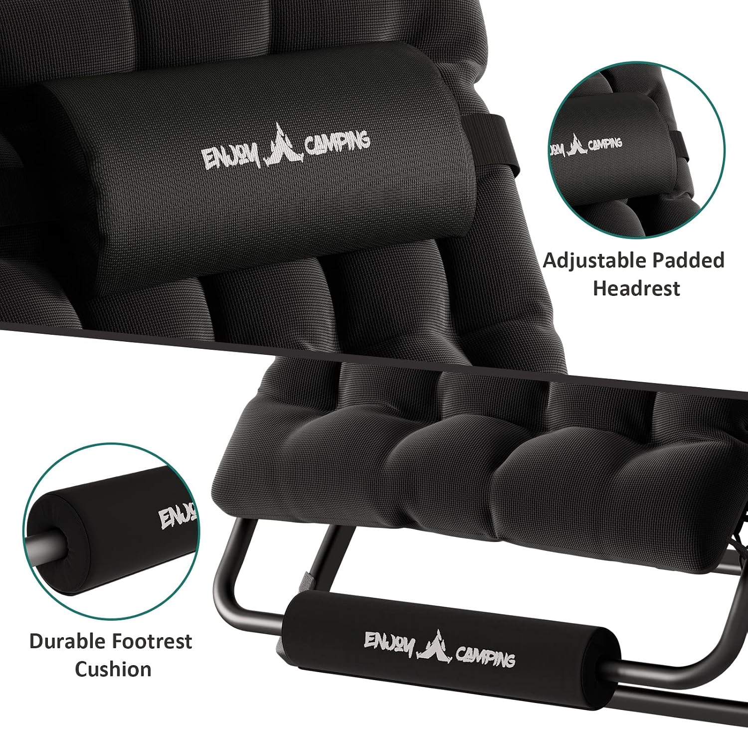 Detalle 2 de UDPATIO XXL Zero Gravity Chair with Cushion, 33-Inch Folding Recliner