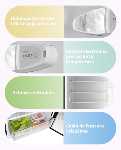 Detalle 2 de Comfee' 204L Refrigerador-Congelador de 2 Puerta, Congelador Superior: prestaciones útiles para dormitorio y oficina