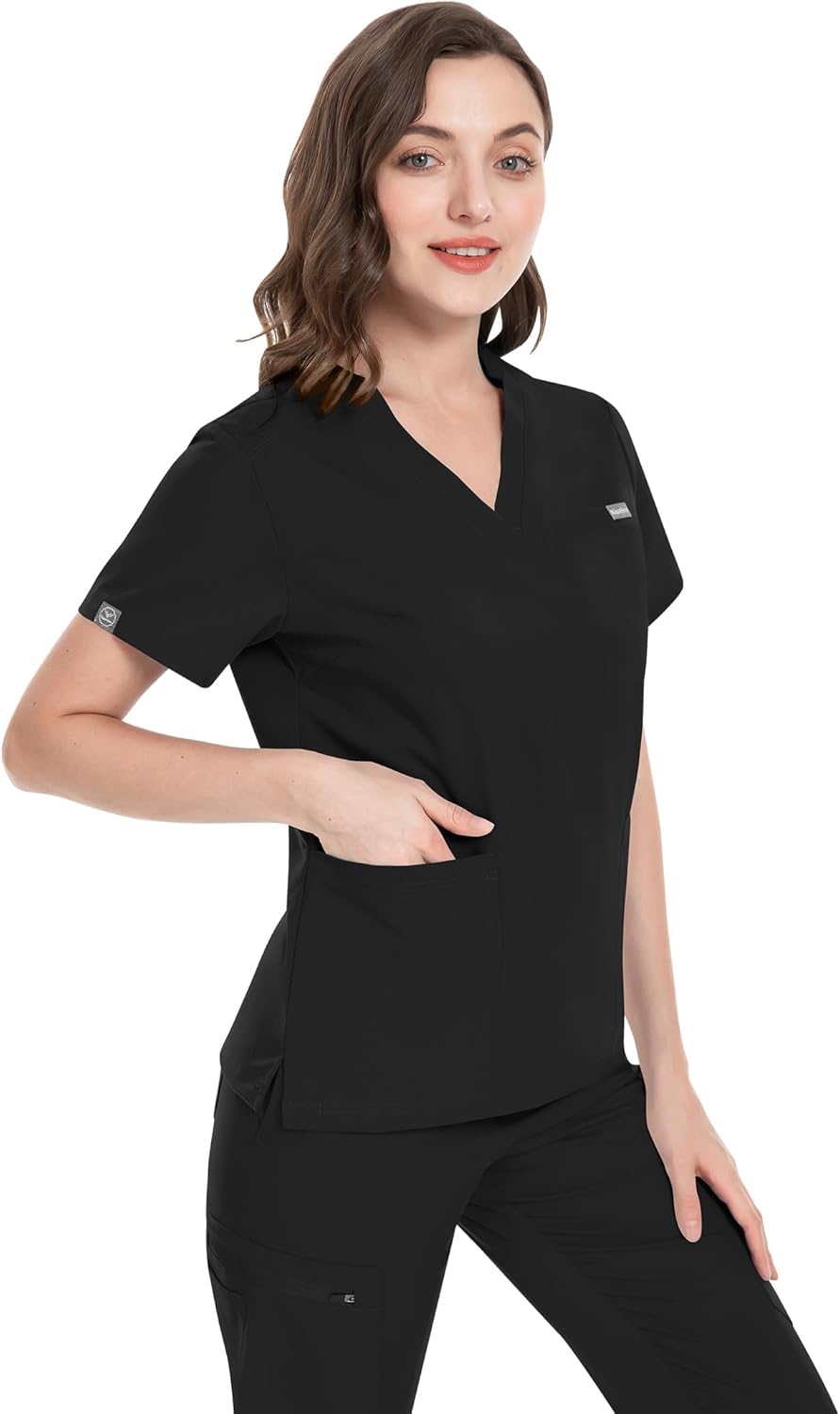 Thumbnail 6 de Unisex Scrubs Uniforms Set with 11 Pockets – V-Neck Top & Jogger Trousers, NiaHin