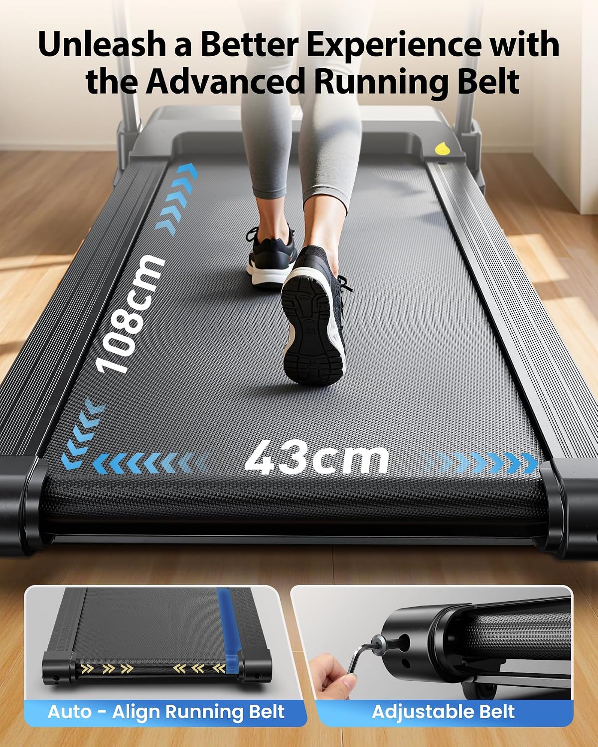 Thumbnail 6 de JAGJOG JT61 Foldable Treadmill with 15% Auto Incline and 14 km/h Speed