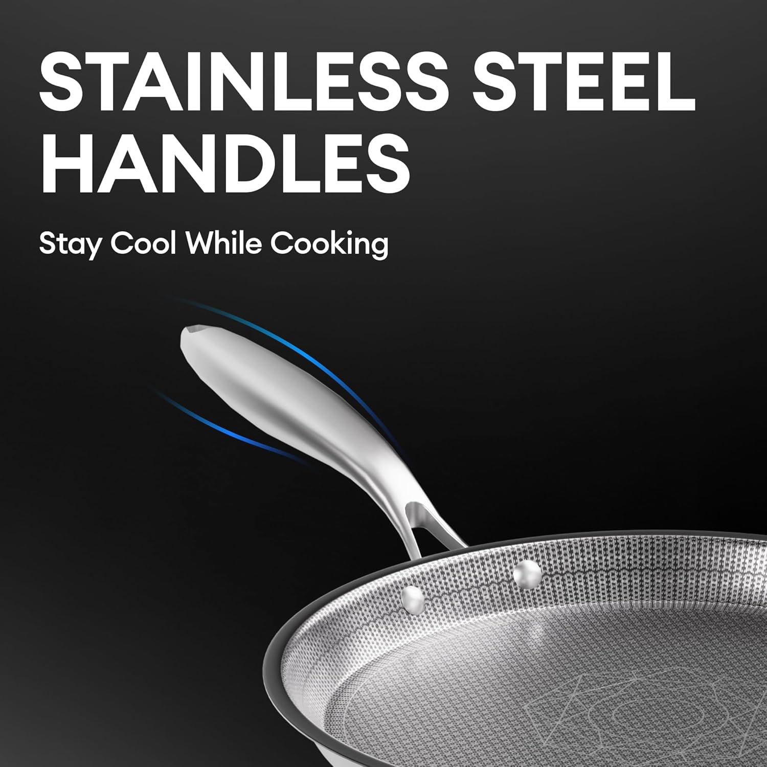 Thumbnail 6 de COOKER KING 8-Inch Stainless Steel Pan: Hybrid Nonstick Frying Pan for Small Batches