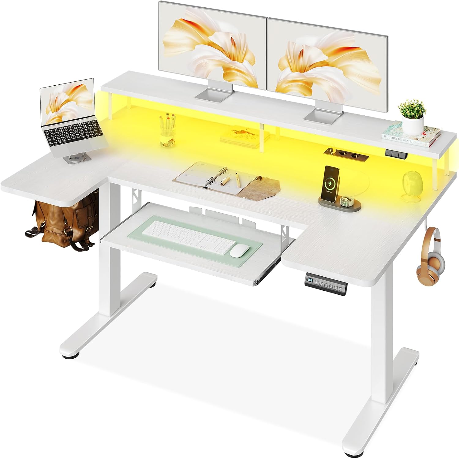 Detalle de OffiGo U Forma Mesa Escritorio Elevable 140 cm