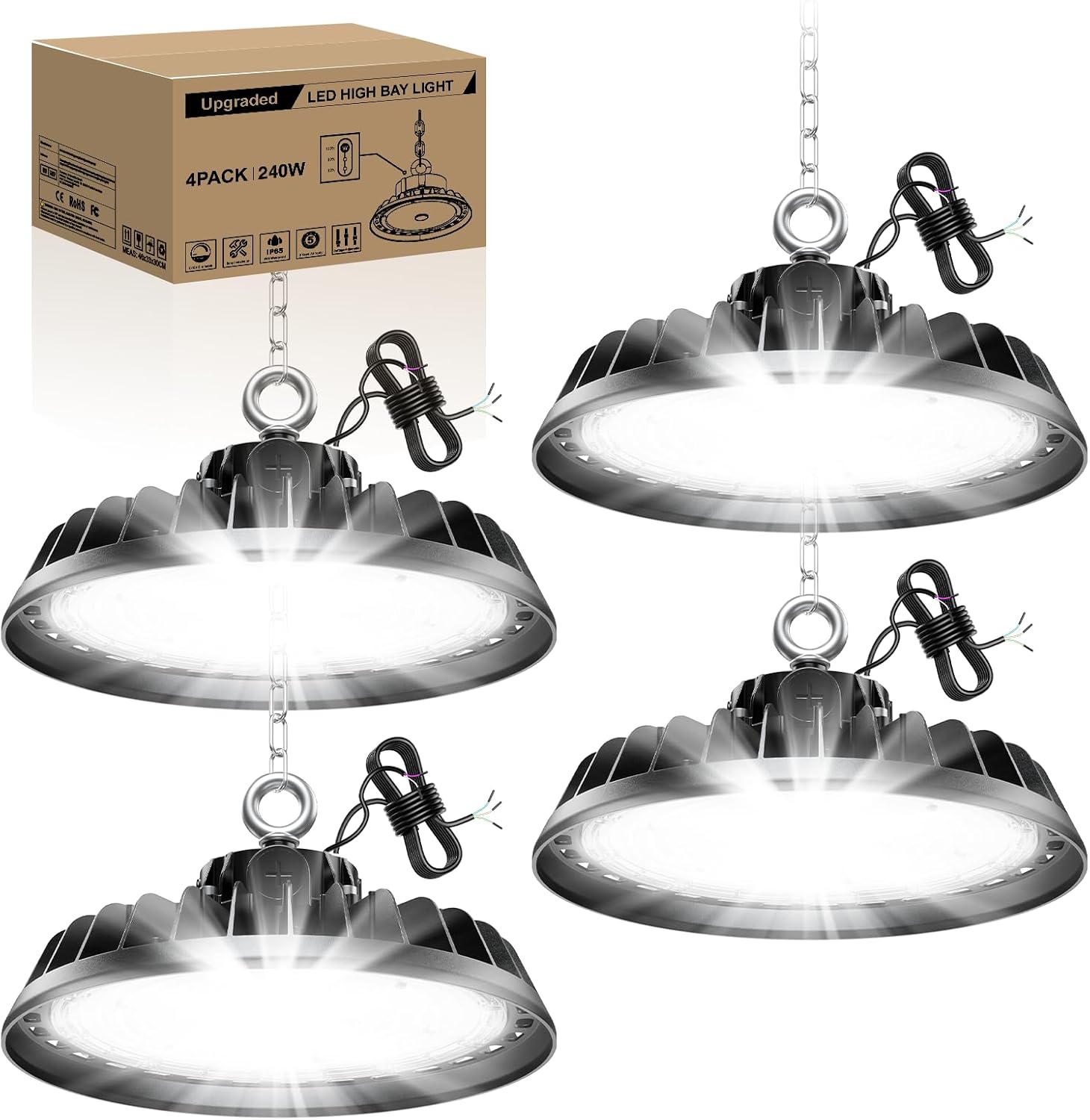 Detalle de RUISUN UFO LED Hallenleuchte 240 W