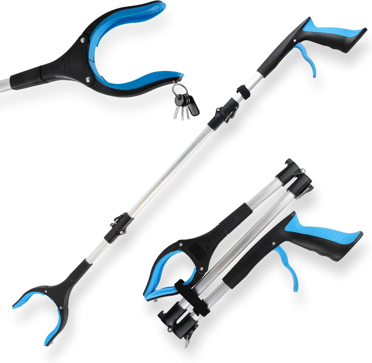 LINKINNO Pinza telescopica da 91 cm con punta magnetica e testa rotante 360°