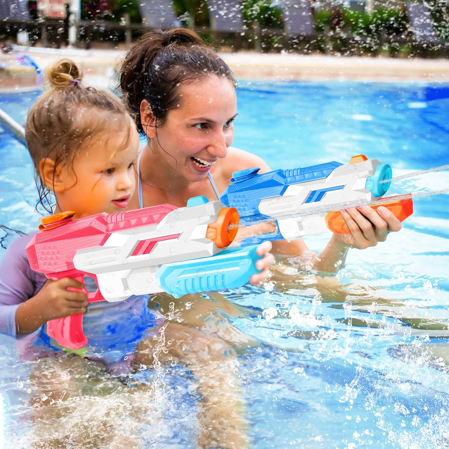 Thumbnail 2 de 6-Pack 600cc Water Guns for Kids & Adults — Long Range, High Capacity Soakers