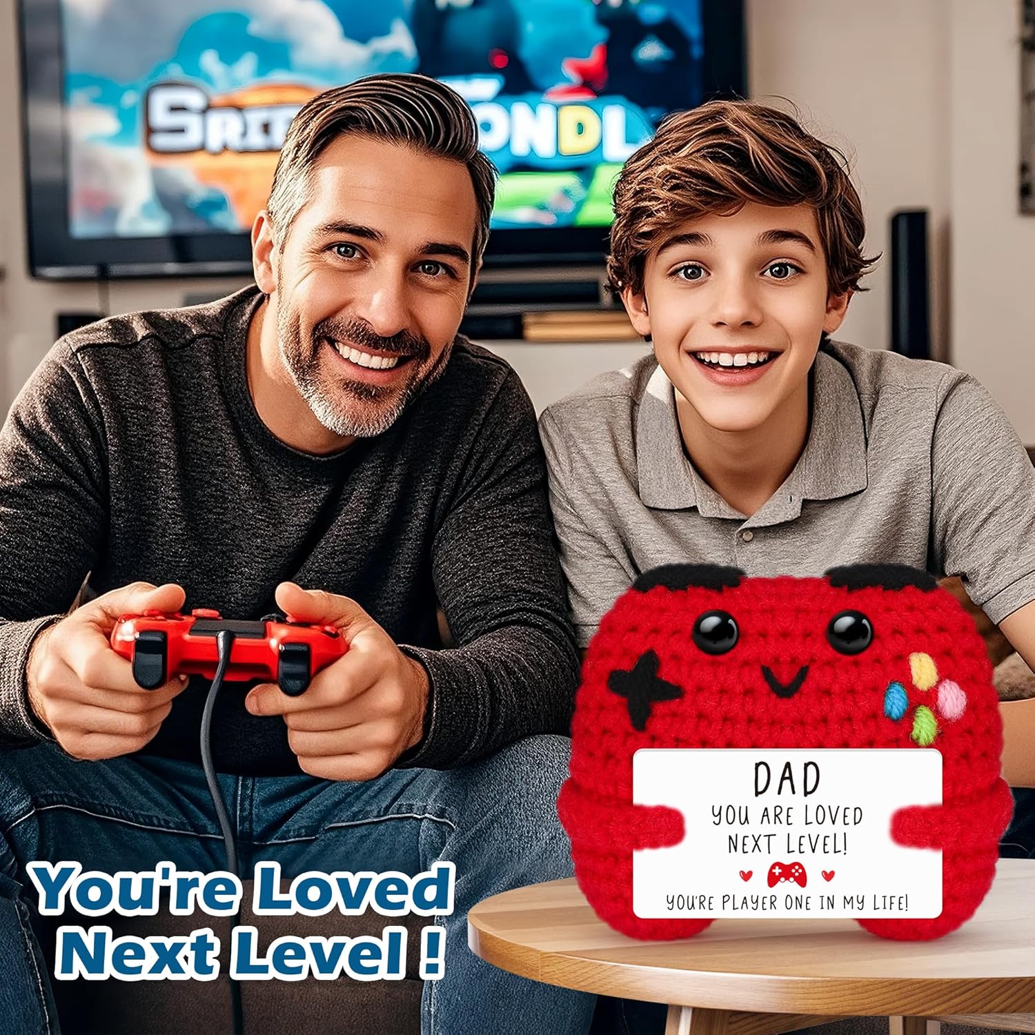 Thumbnail 6 de Busy Gaming Life Crochet Game Controller: A Handmade Dad Gift for Easter, Father’s Day, and Birthdays