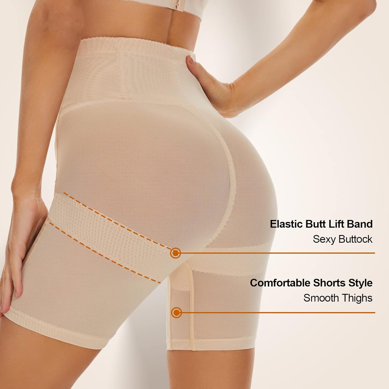 Detalle de SIMIYA Tummy Control Knickers: High Waisted Shapewear for Everyday Confidence