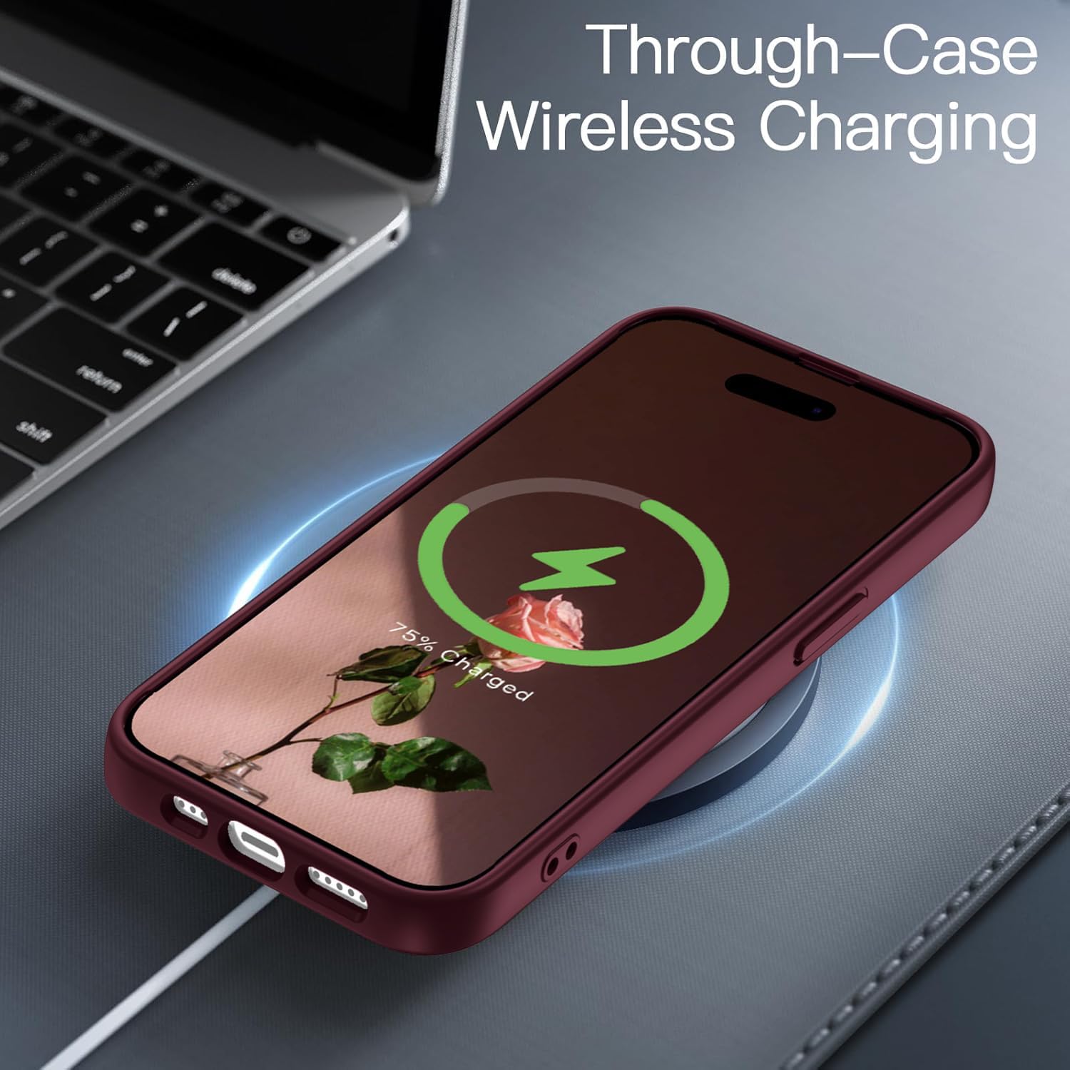 Thumbnail 4 de KPPIT iPhone 15 Pro case with military-grade drop protection (wine red)