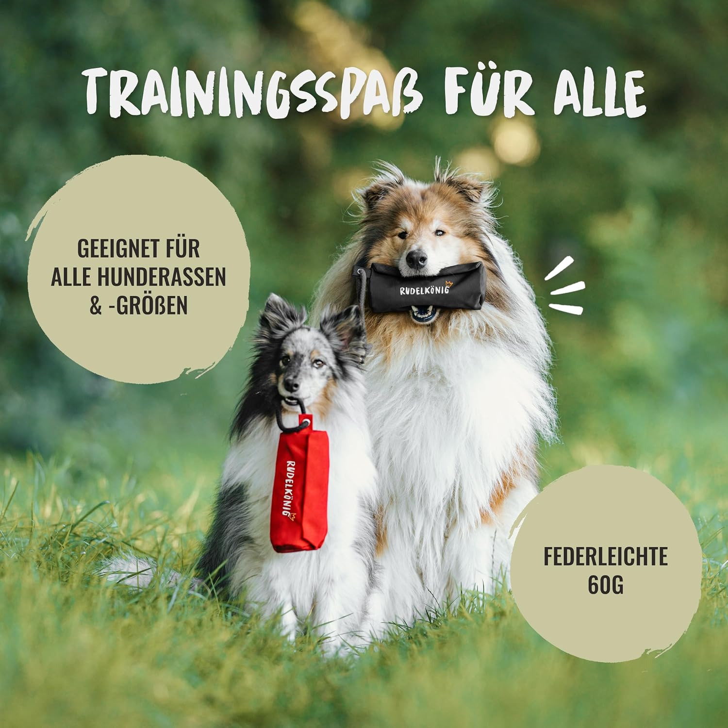 Detalle 2 de Rudelkönig Futterbeutel Hund Apportierbeutel für Training