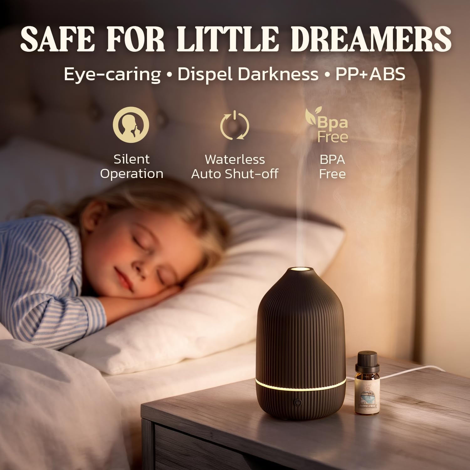 Detalle de SALUBRITO Aroma Diffuser Schwarz – Ultraschall-Diffusor 100 ml