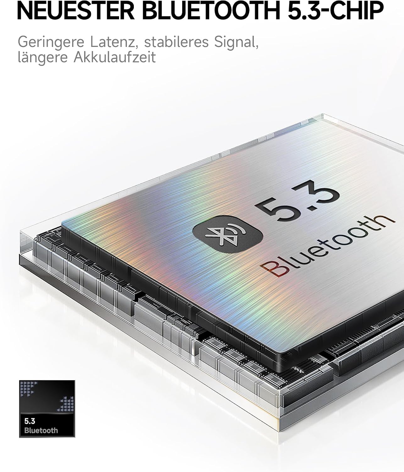 Detalle 1 de Picun B8 Bluetooth-Kopfhörer kabellos (On-Ear/Over-Ear), 3 EQ-Modi, Freisprechen und bis zu 120 Stunden Akku – Rosa
