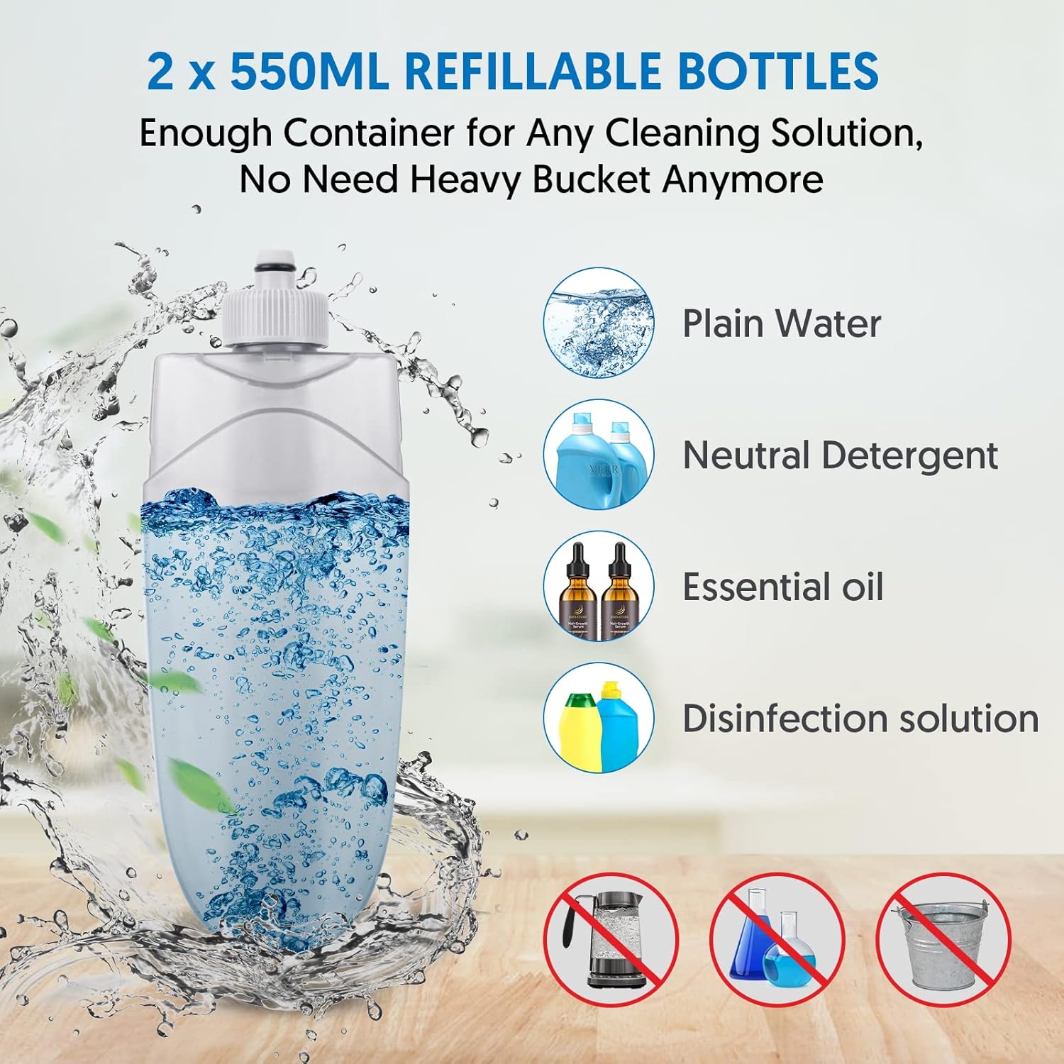 Thumbnail 2 de BPAWA Microfibre Spray Mop 550 ml for Floors 🧹