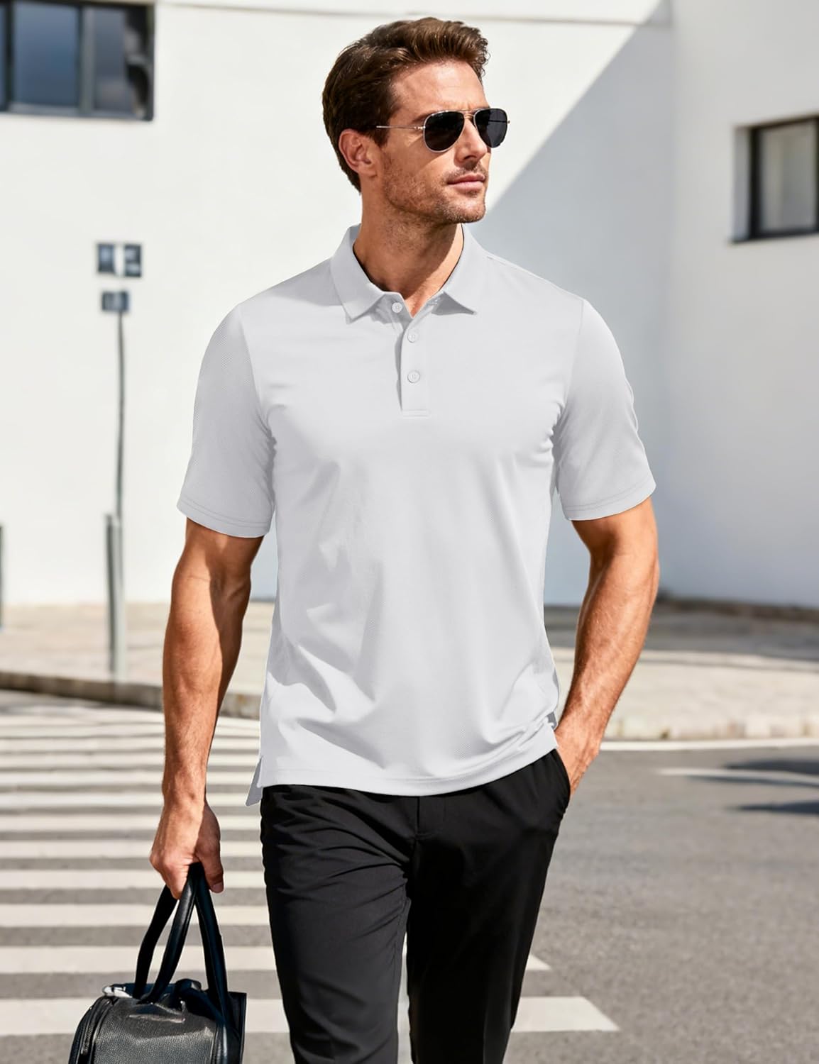 Thumbnail 3 de MAGCOMSEN Men's Quick Dry Golf Polo Shirt – Short Sleeve Breathable Polo for Everyday Comfort