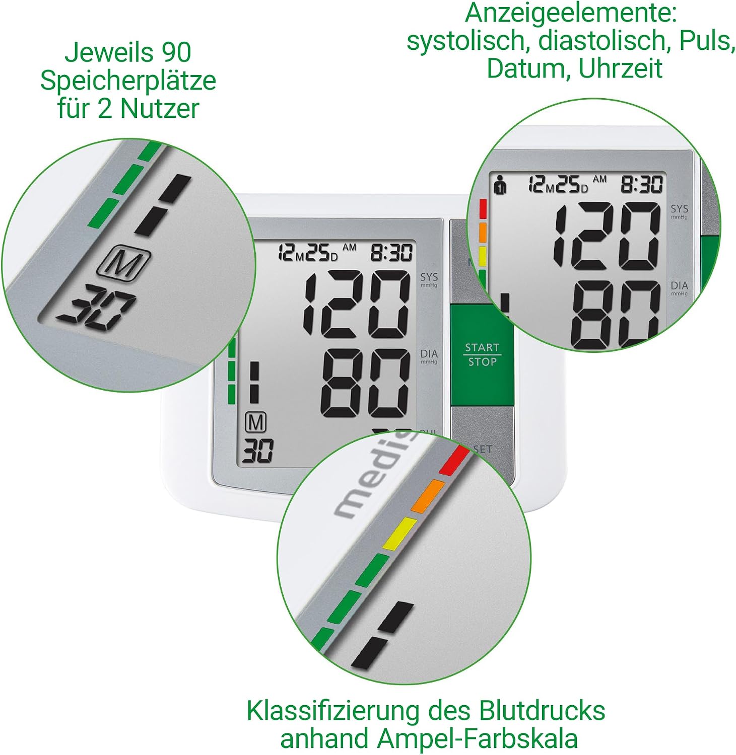 Thumbnail 3 de Medisana BU 510 Oberarm-Blutdruckmessgerät – Blutdruck- und Pulsmesser
