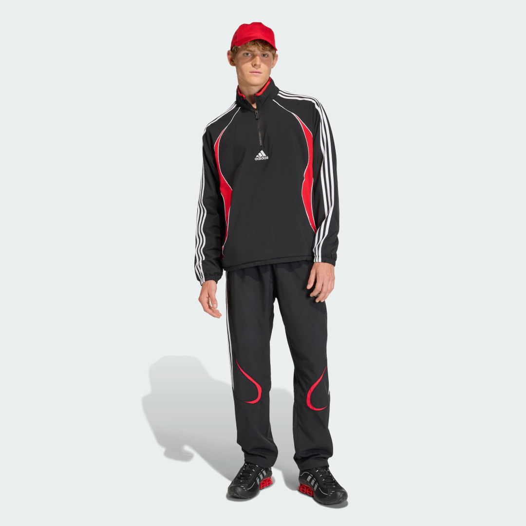 Detalle de SUDADERA CON CREMALLERA HASTA EL PECHO TEAMGEIST de Adidas — color negro