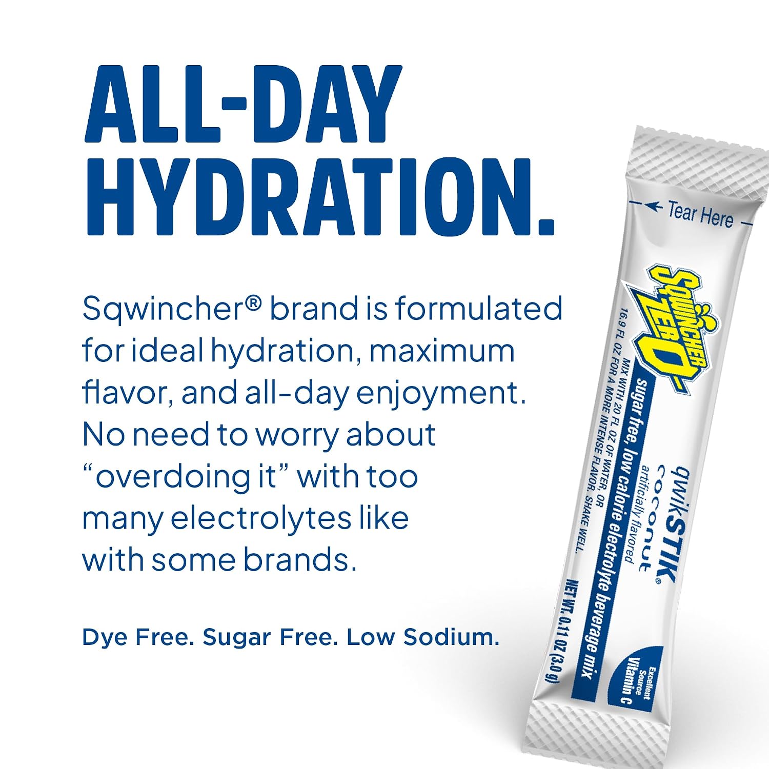 Detalle de Sqwincher Electrolyte Mix, Coconut