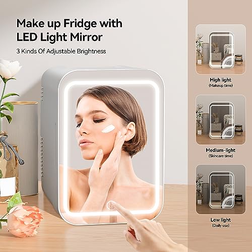 Detalle de ARTETHYS 4L Mini Fridge with LED Mirror, Cooling and Warming