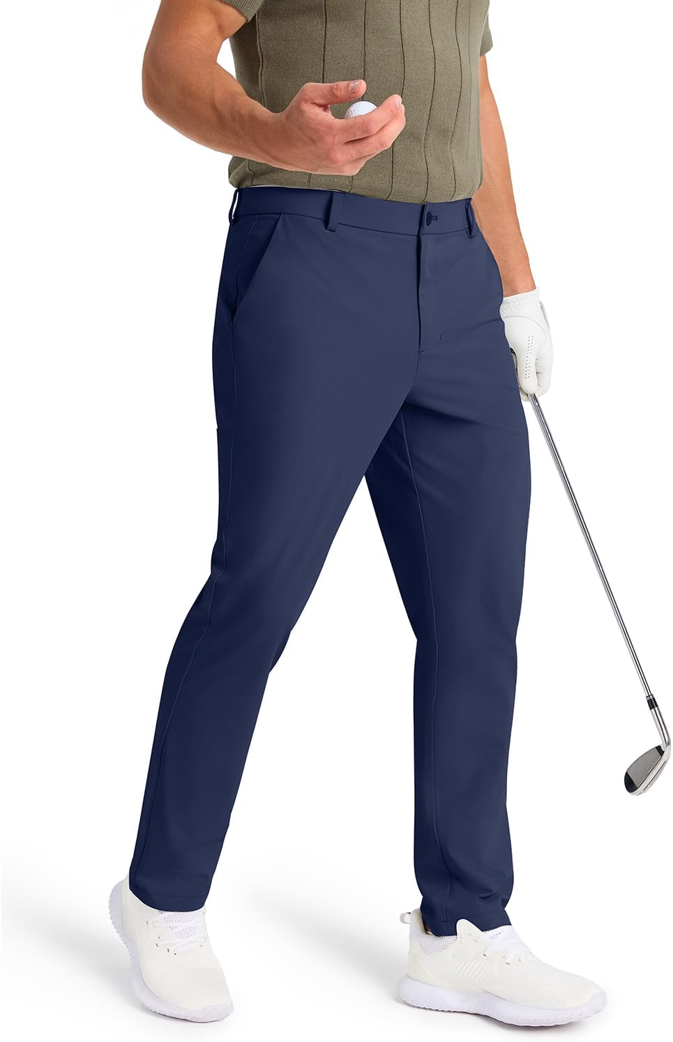 Detalle de SNOWTEN Men's Classic Fit Golf Pants Stretch Dress Pants with Pockets