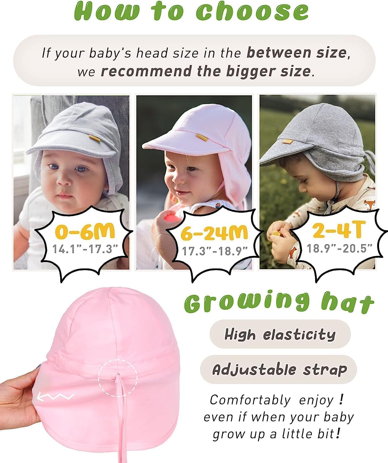 Thumbnail 4 de FURTALK Cotton Baby Toddler Sun Hat UPF 50+ UV Protection
