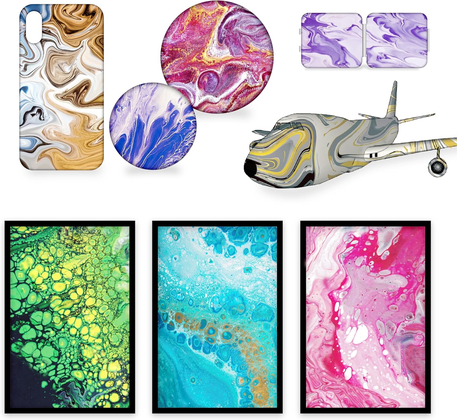 Thumbnail 5 de Kit de peinture acrylique à couler INK LAB – 35 couleurs prêt à verser (60 ml chaque)