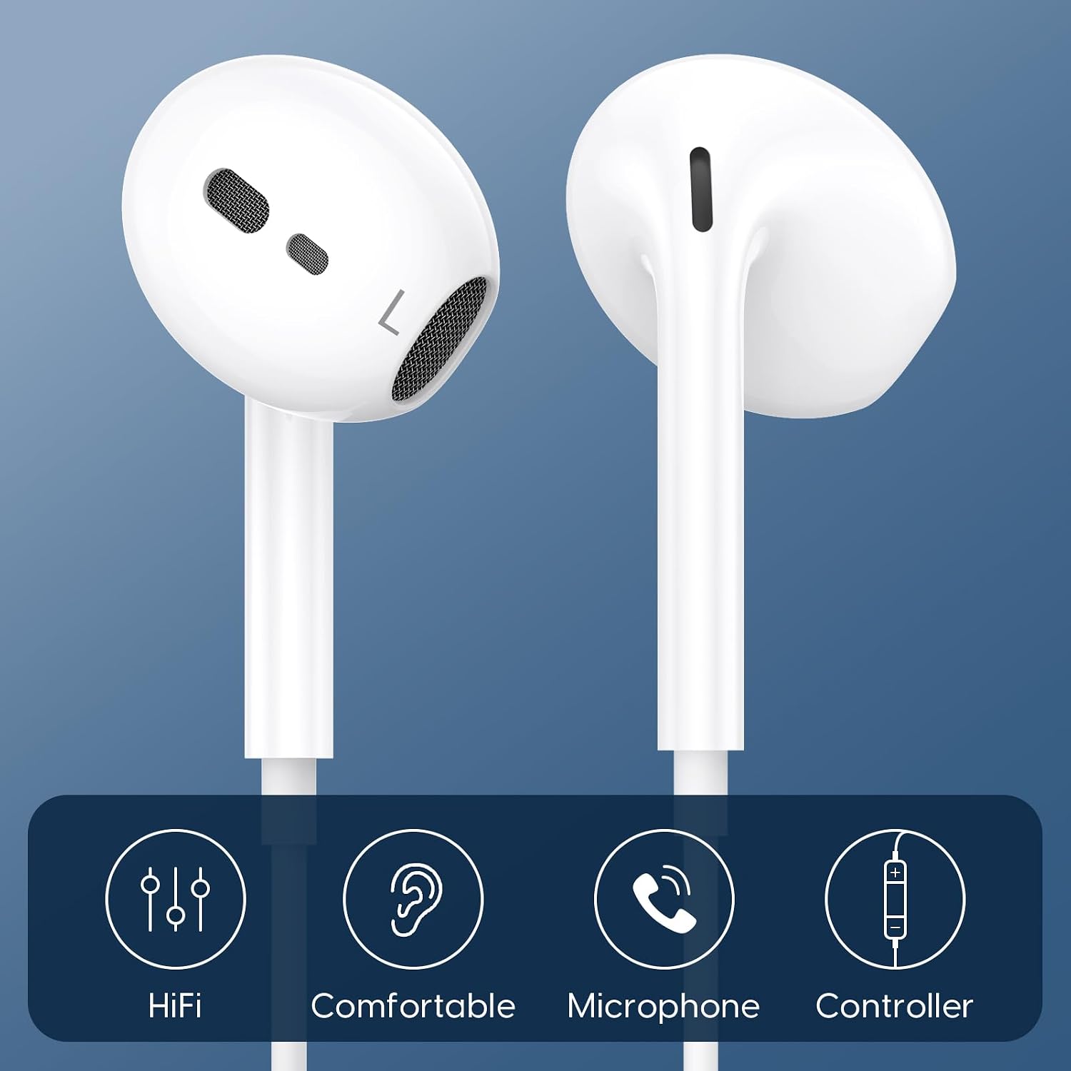 Detalle de 2er-Set USB‑C Kabel‑In-Ear für iPhone und Android