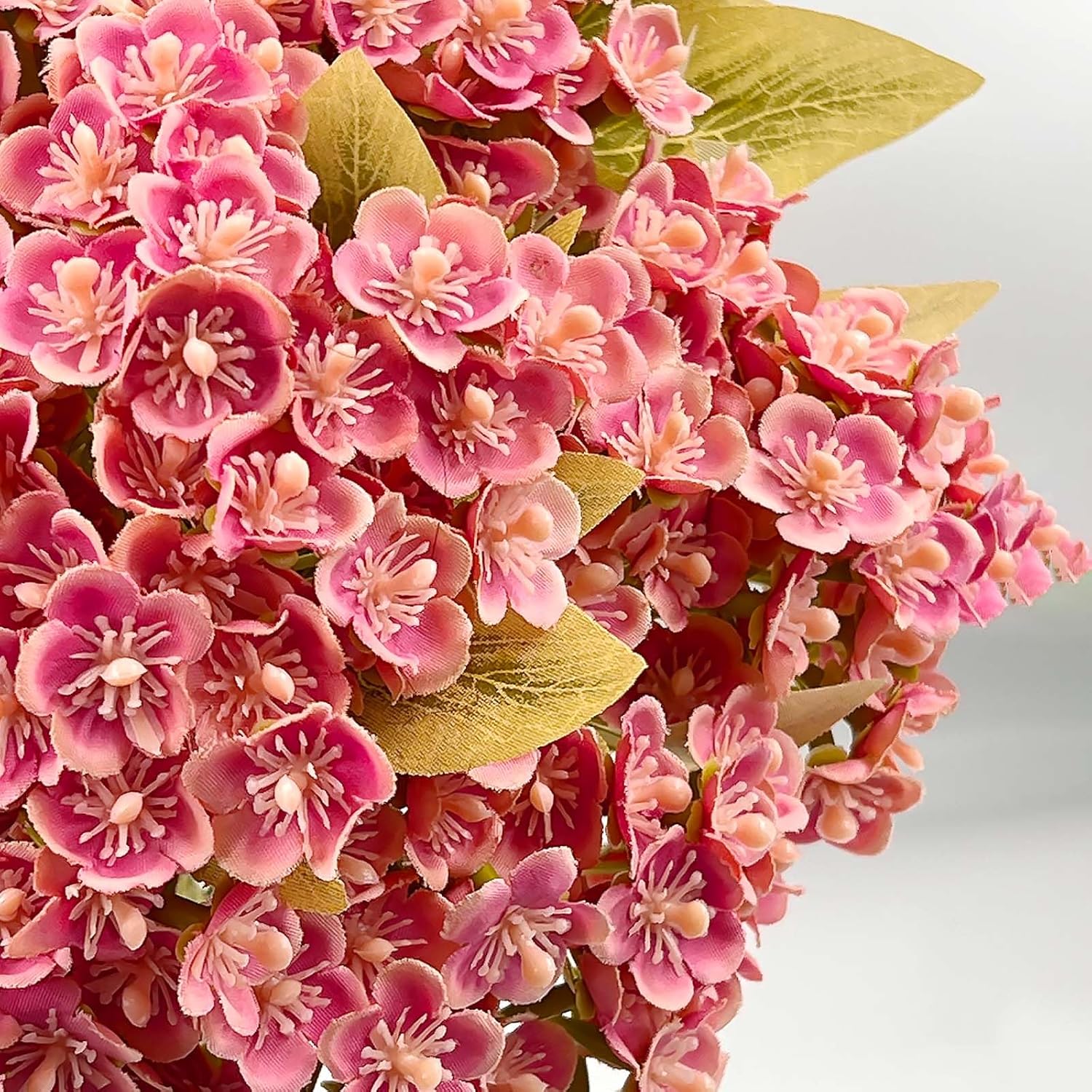 Thumbnail 2 de SNAIL GARDEN Set of 2 Pastel Pink Hydrangea Artificial Flowers (588 Blooms) – Realistic Silk Arrangements