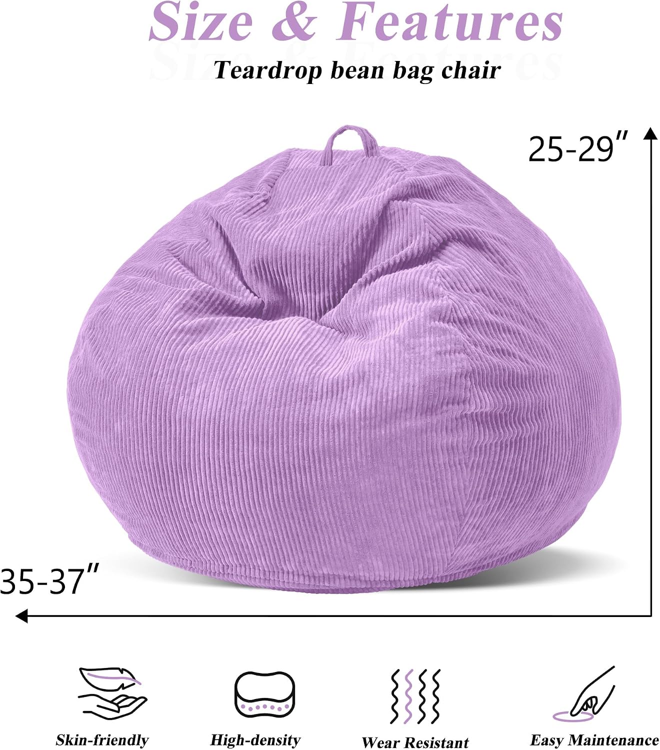 Detalle de Cansunna Bean Bag Chair 3FT