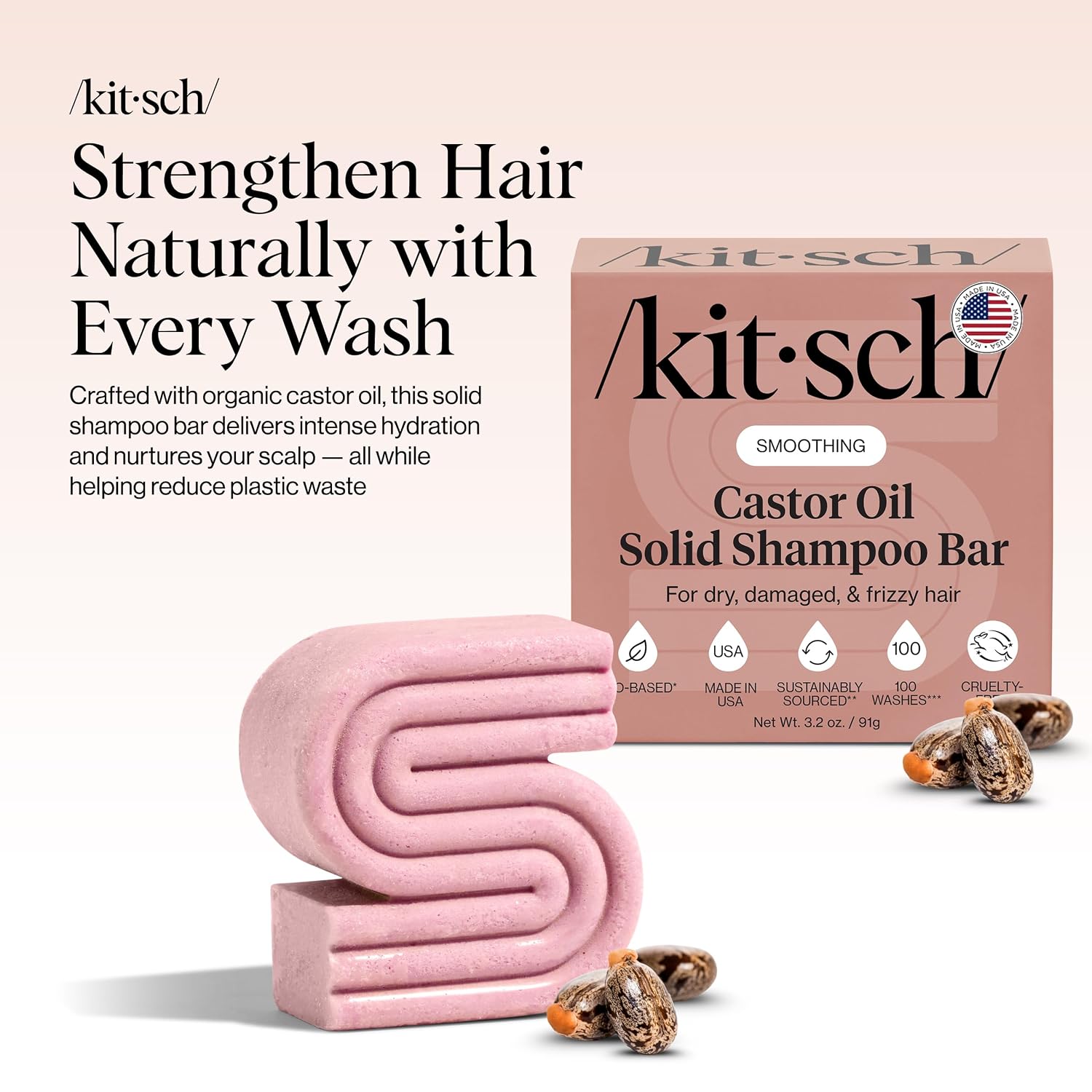 Thumbnail 1 de Kitsch Castor Oil Shampoo Bar 3.2oz
