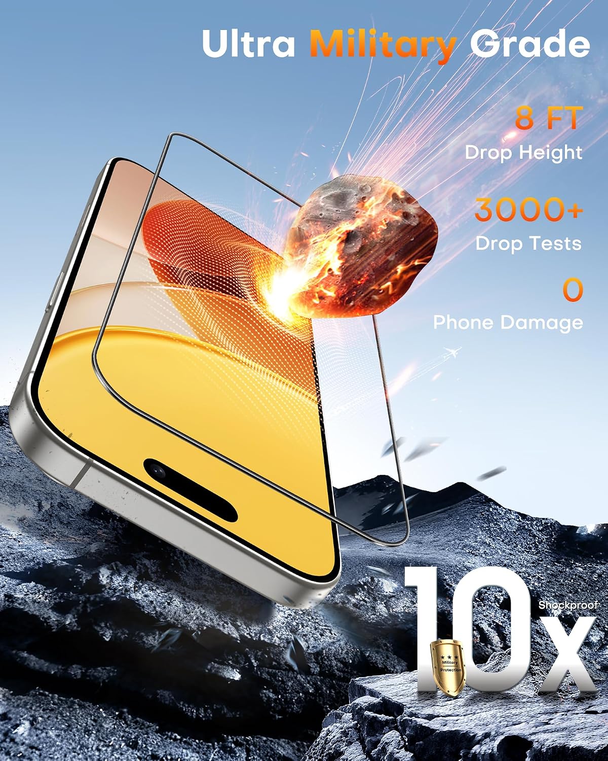 Thumbnail 5 de TOCOL 2+1 Pack for iPhone 15 Pro Max Screen Protector