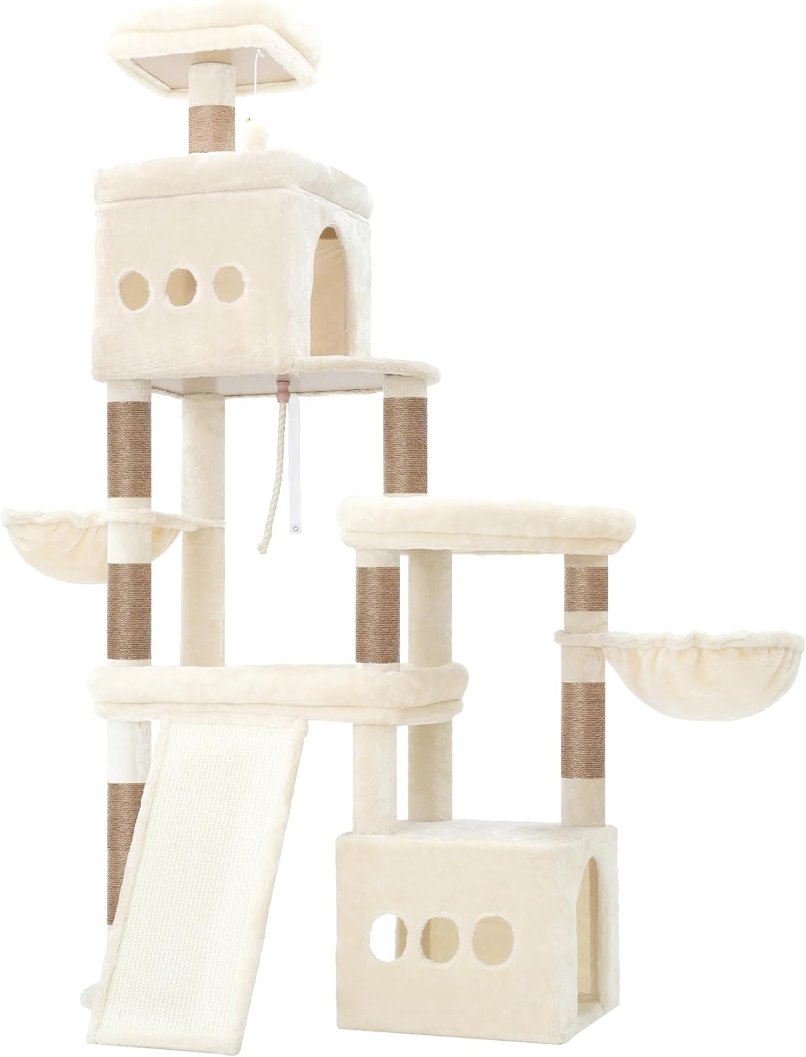 Detalle de Heybly HCT060MJ kattenboom voor grote katten, 7 niveaus en sisal krabplank