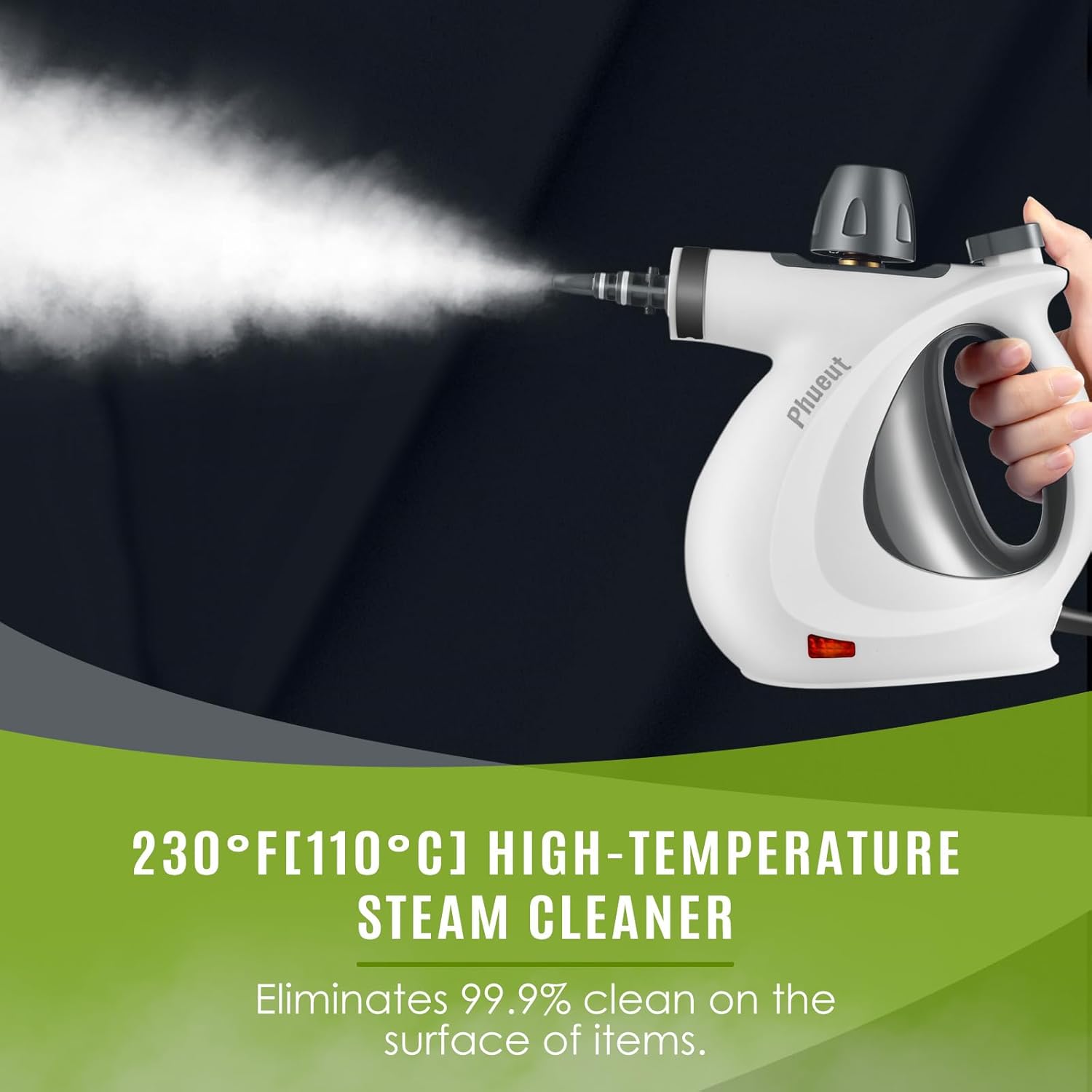 Detalle 2 de Pressurized Handheld Multi-Surface Steam Cleaner 12pcs