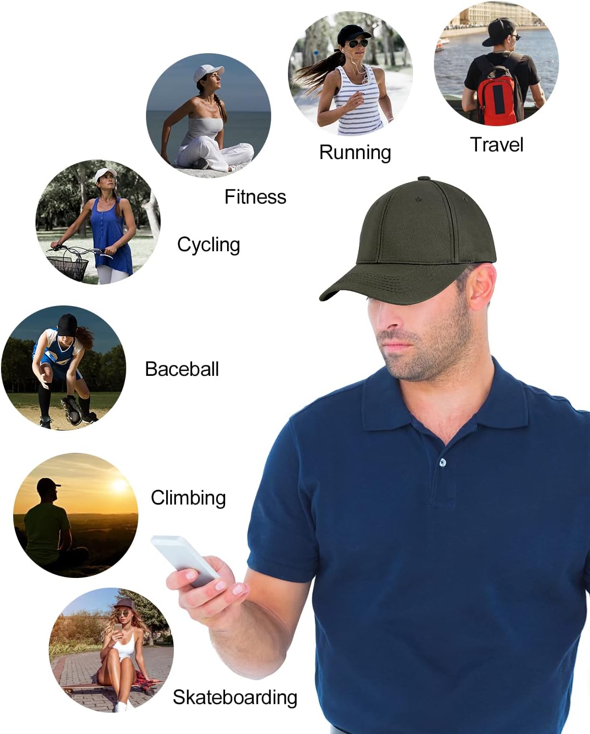 Detalle 2 de Baseball cap unisex, adjustable cotton hat
