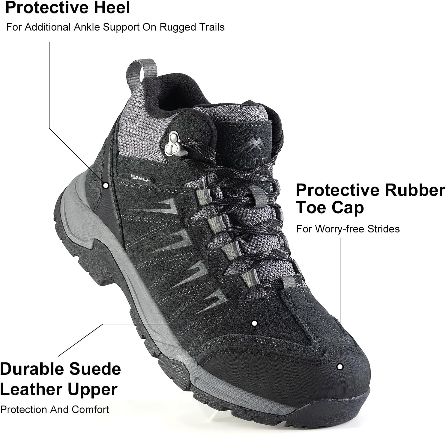 Thumbnail 3 de OUTJET Men's Waterproof Hiking Boots