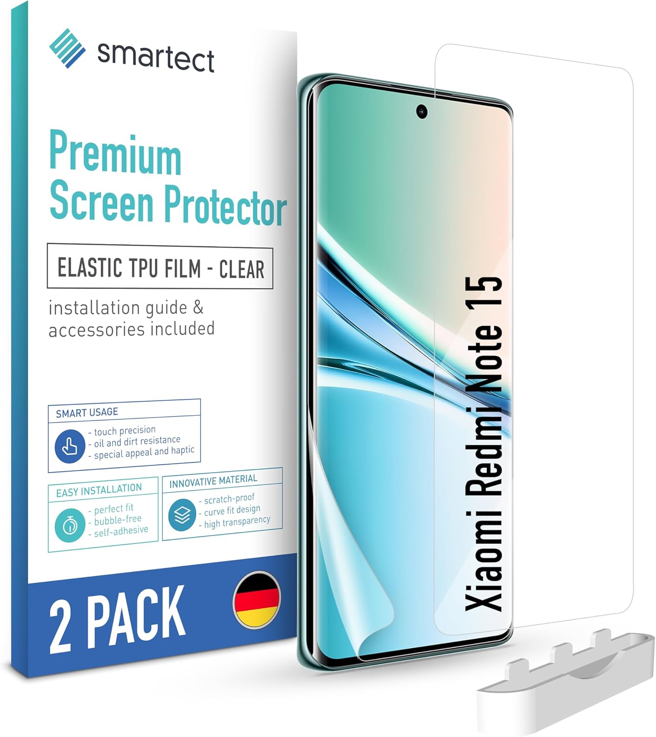 Detalle de smartect 2Pack_TPU_Xiaomi_Redmi_Note_15 TPU-beschermfolie, 2 stuks