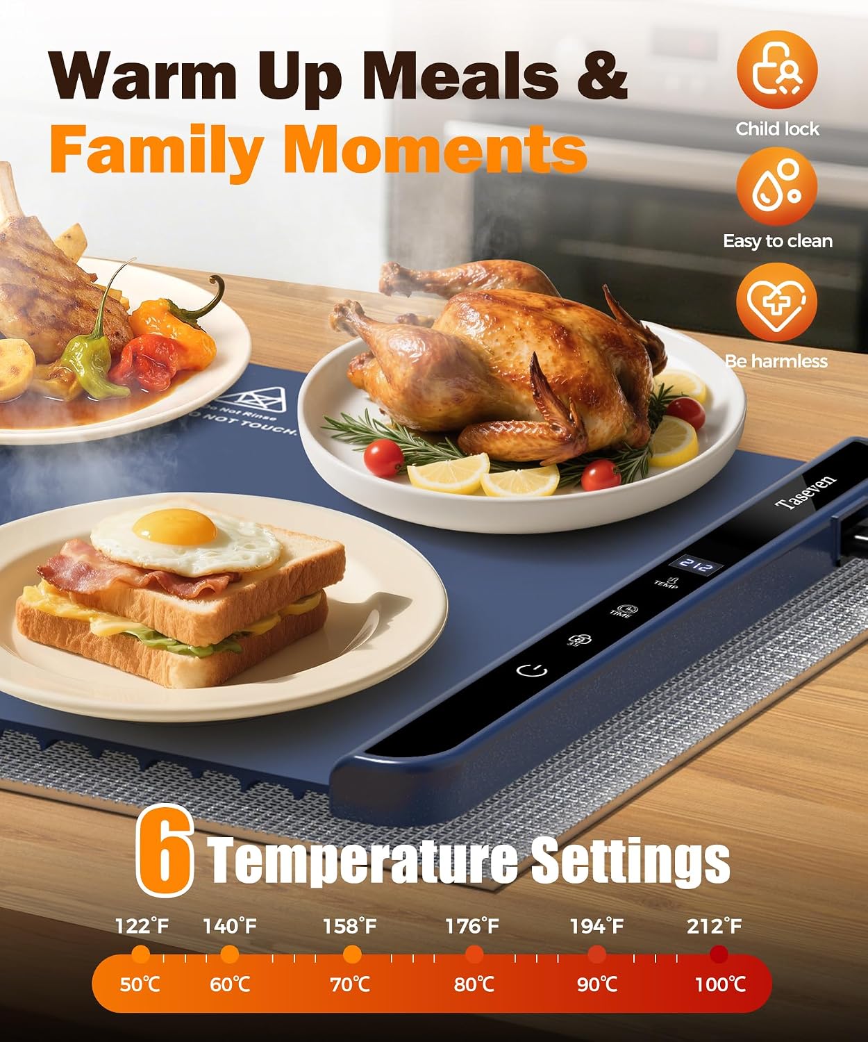 Detalle de TASEVEN Electric Food Warming Mat 36" x 15