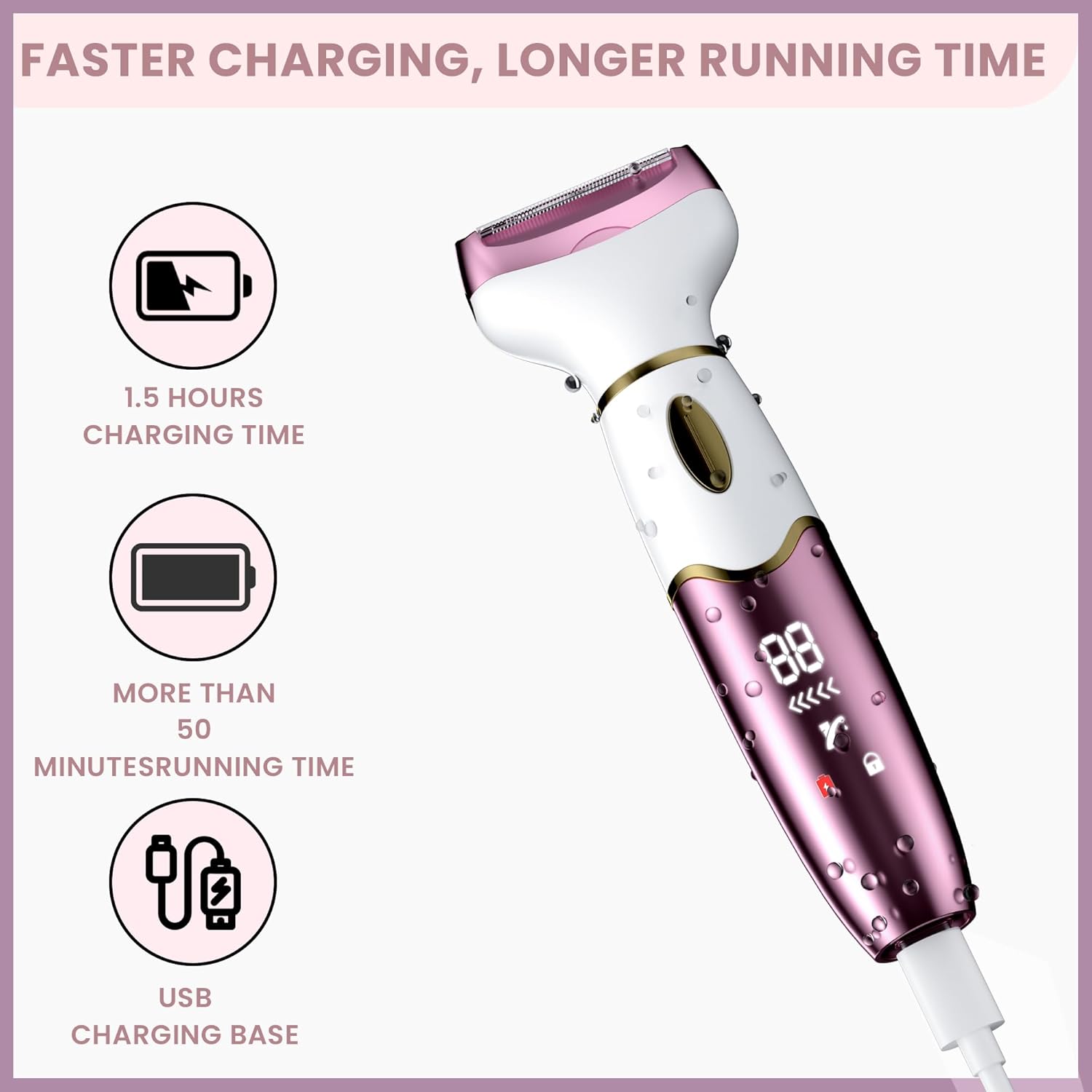 Thumbnail 5 de PKBD 4 in 1 Electric Lady Shaver for Bikini trim 🎀