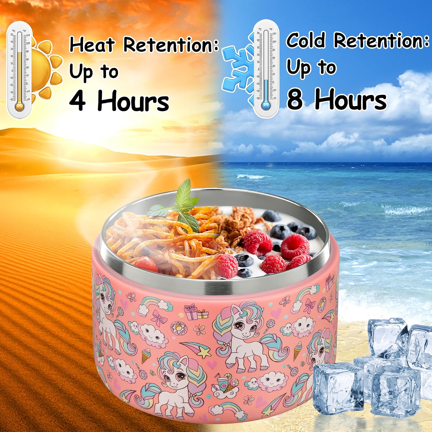 Detalle de Pawtong 12oz insulated food jar for lunches