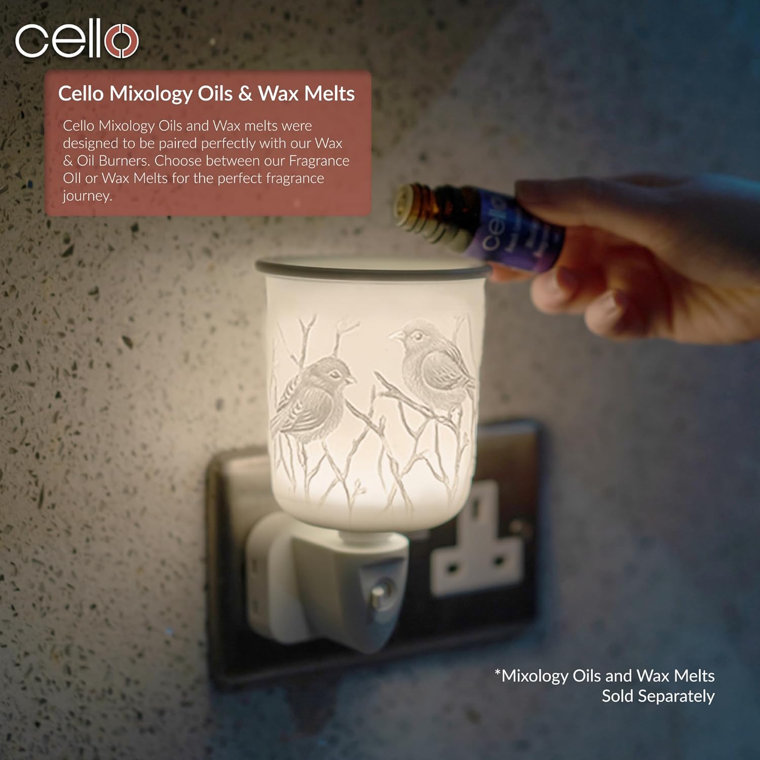 Thumbnail 5 de Cello Plug-In Wax Melt Burner with 3D Bird Design (Porcelain Electric Oil Warmer)