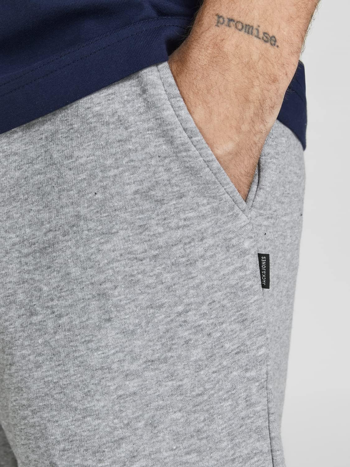 Detalle de JACK & JONES Herren Sweat Short JPSTNEWSOFT – Komfortabler Jogger-Short mit Kordelzug