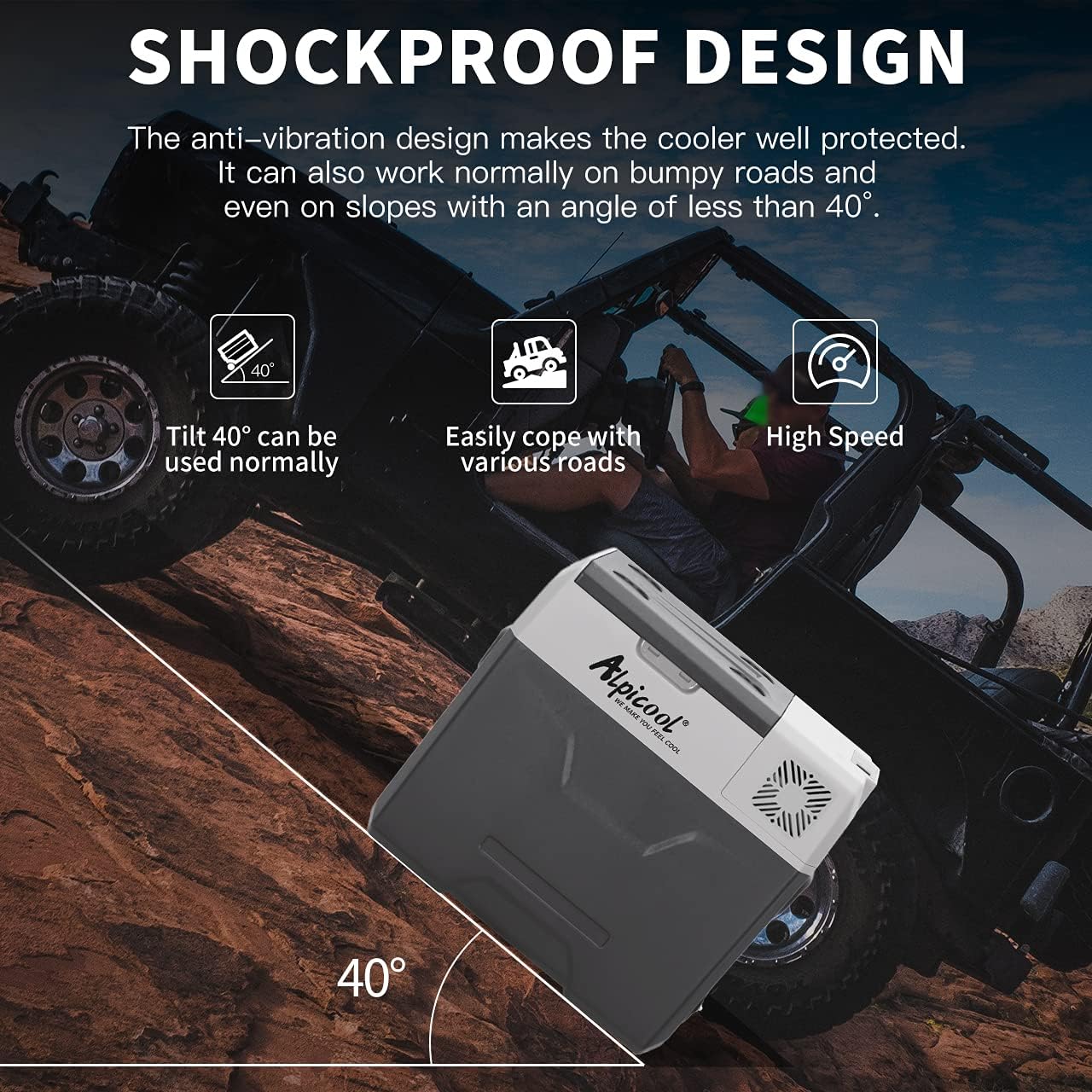 Detalle de Alpicool CX50 50L Compressor Car Refrigerator: Portable 12V/AC Fridge Freezer for Road Trips