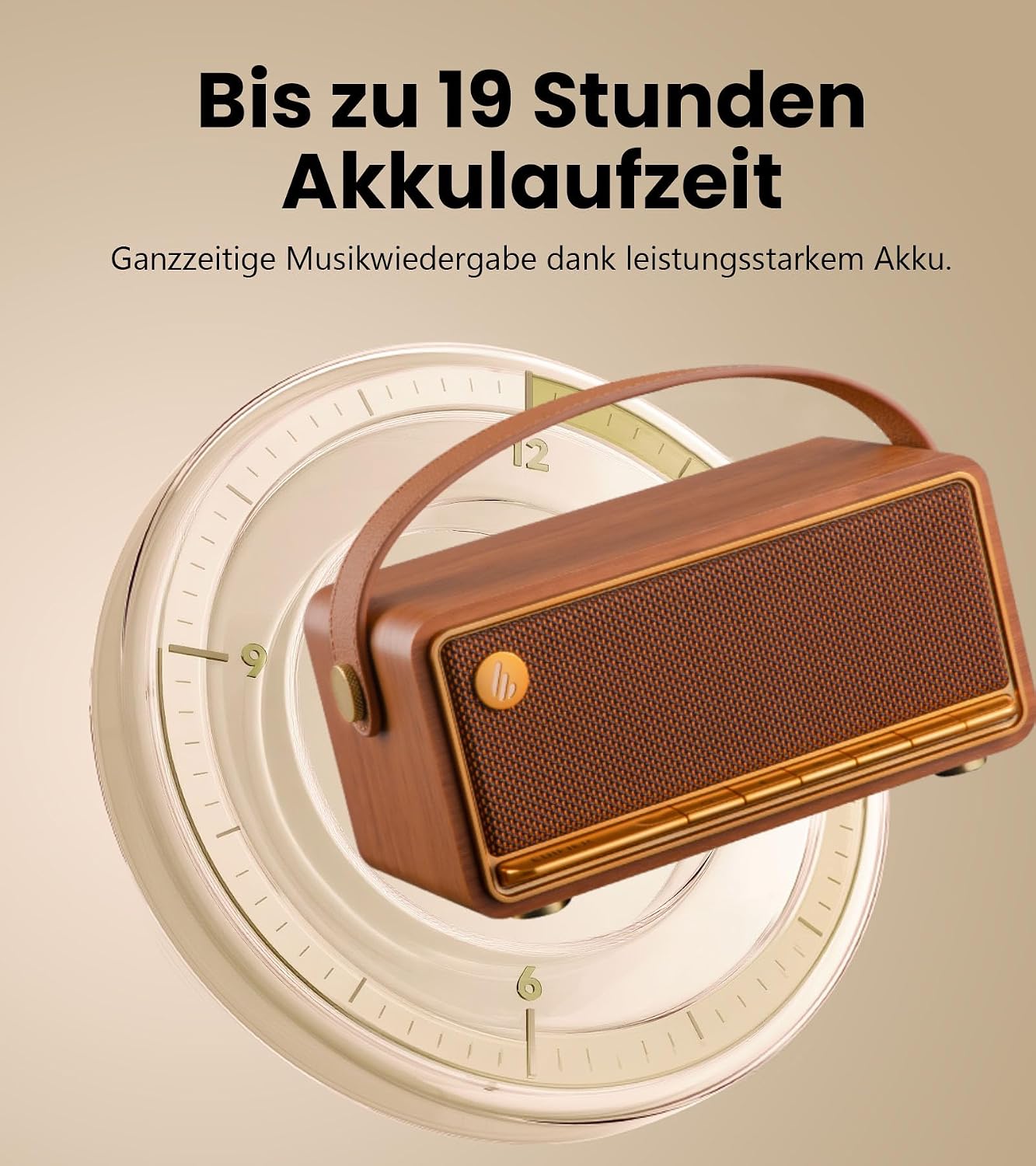 Detalle de Edifier MP330 Tragbarer Bluetooth-Lautsprecher mit Hi-Res Audio (40 W RMS) und Dual-Stereo-Kopplung, Multipoint