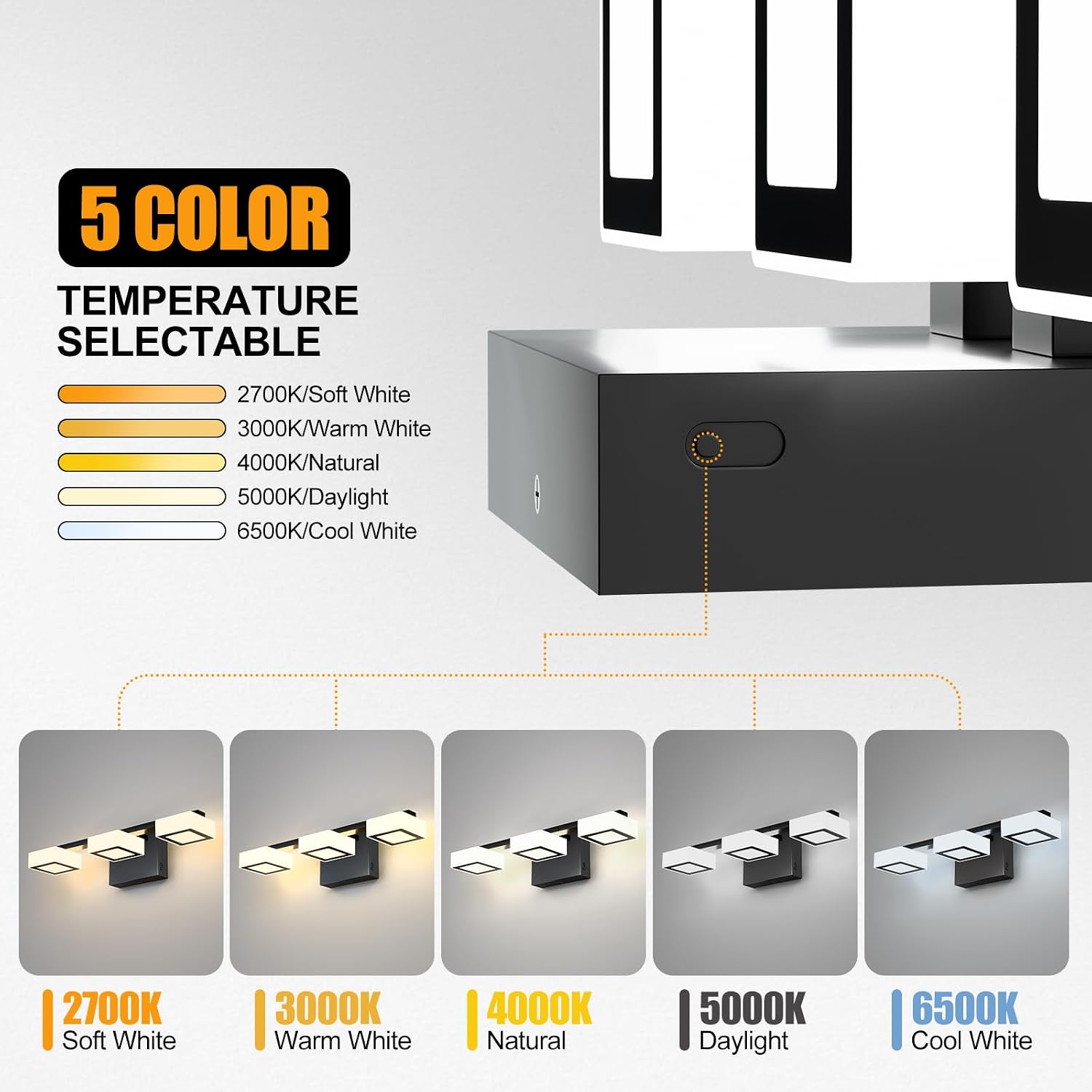Detalle 1 de LED Modern 3-Light Vanity 18 Inch