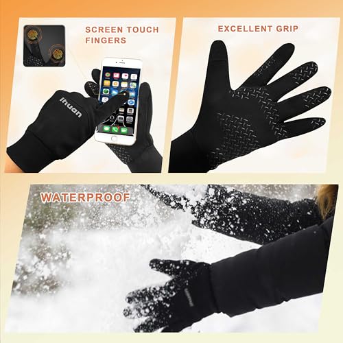 Thumbnail 4 de ihuan Winter Waterproof Gloves Touchscreen, Unisex
