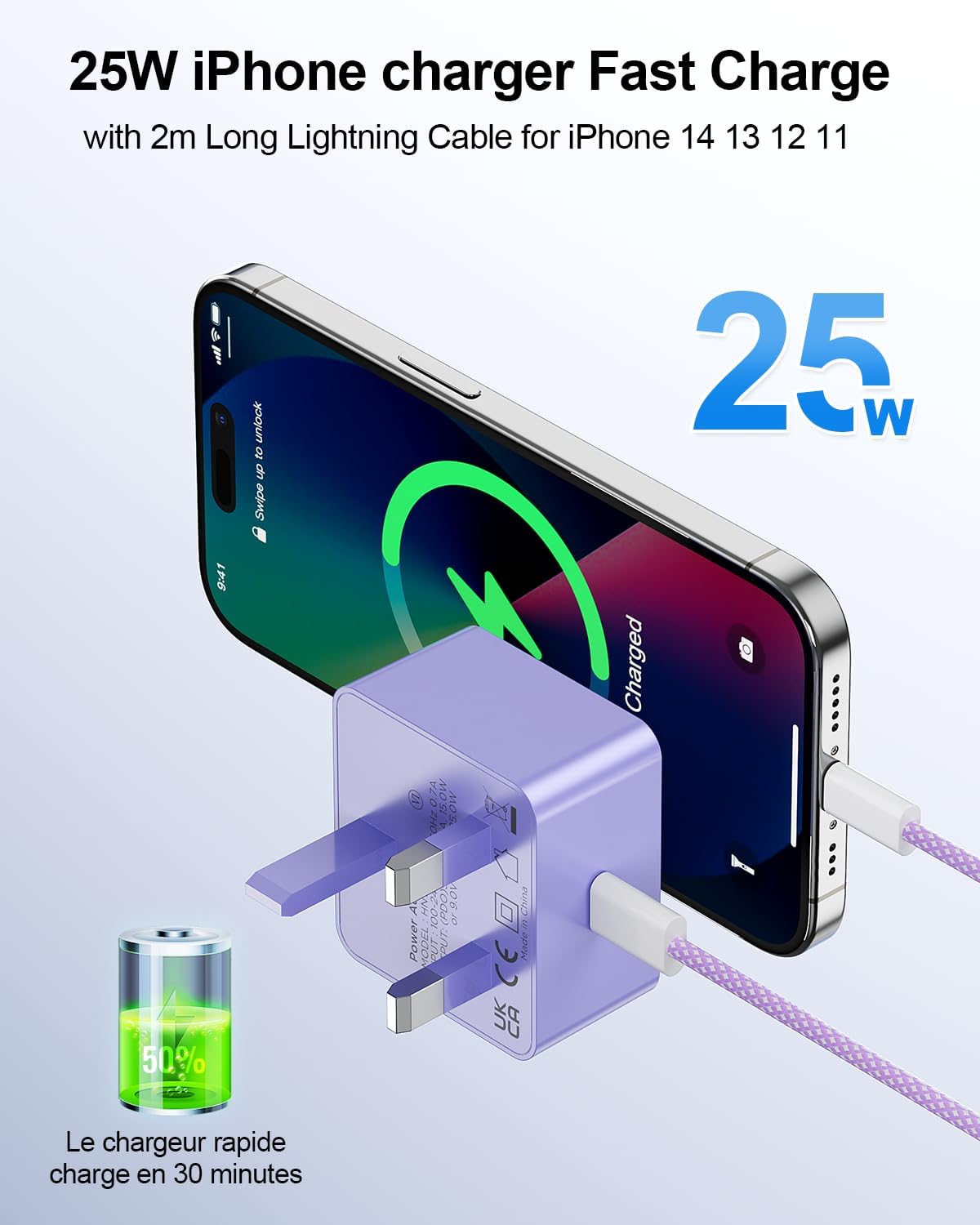 Thumbnail 1 de Fast Charge for iPhone 25W 2Pack