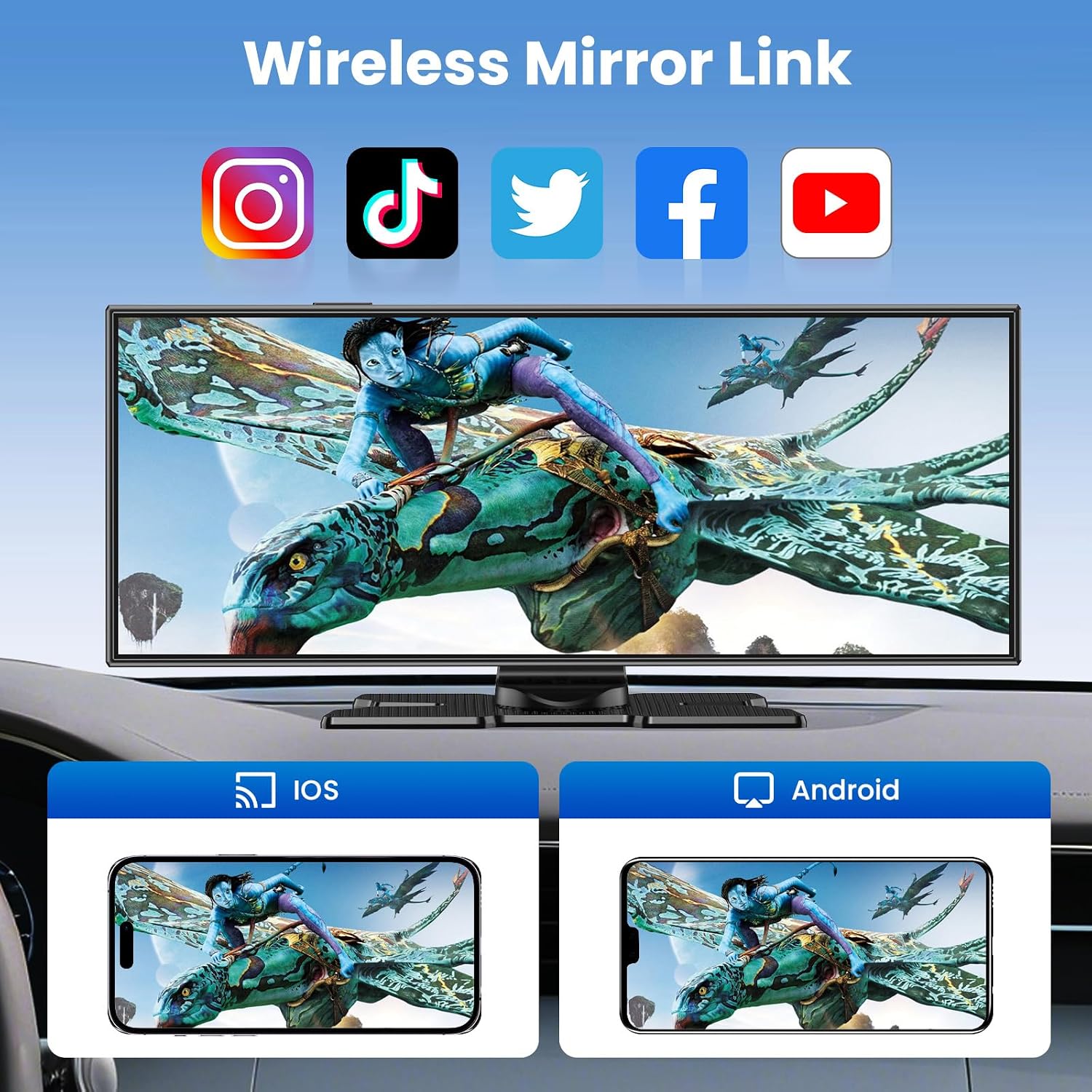Thumbnail 6 de 11,5-Zoll CarPlay Display: Kabelloses CarPlay/Android Auto Erlebnis mit 4K Dash-Cam und Rückfahrkamera